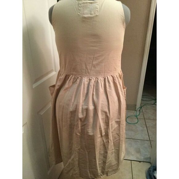 CHICO'S beige sleeveless cotton dress size 1 - Picture 3 of 3